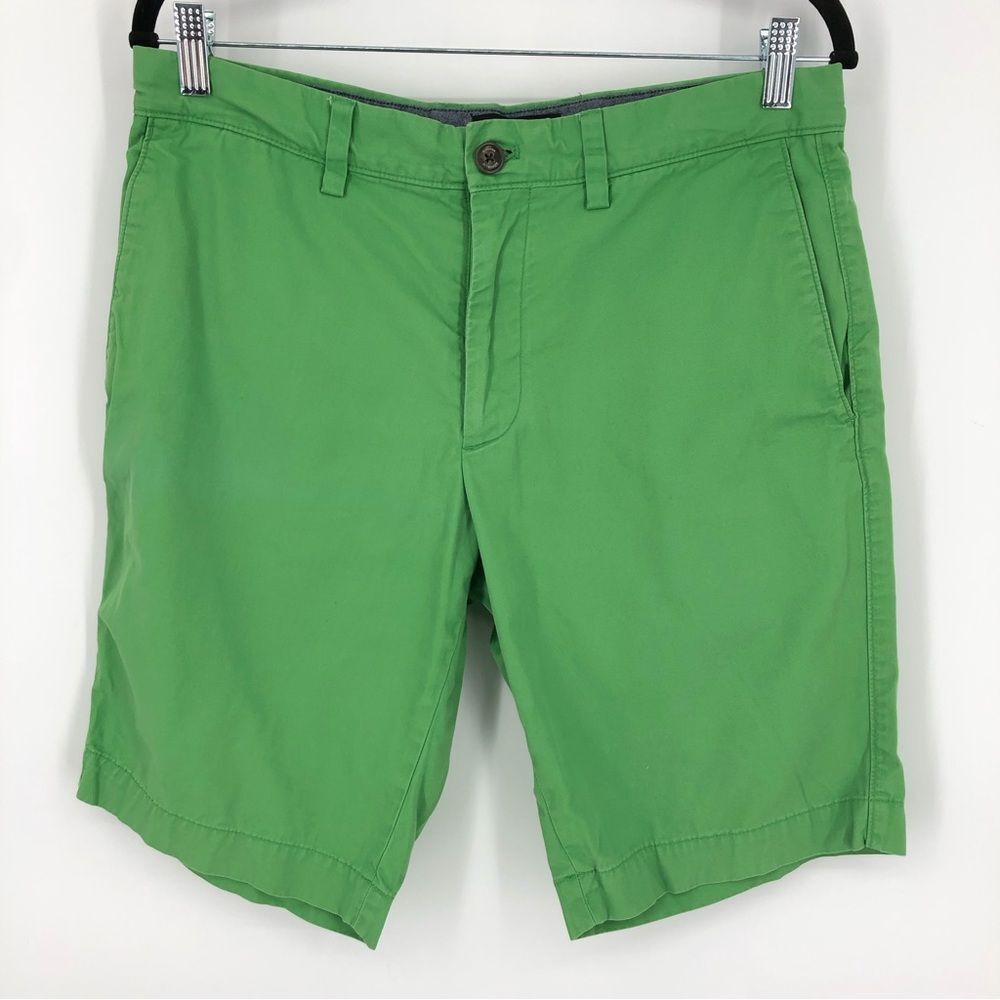 Banana Republic Gavin Shorts Mens 31‎ Alligator Green Chino Pockets